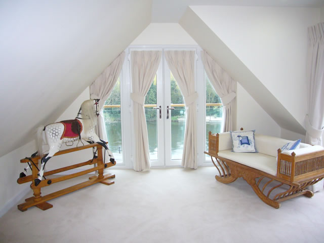 Nursery playroom curtains
